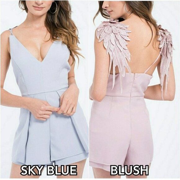 ANGEL WINGS Sky Blue Or Blush Pink … - Picture 1 of 4